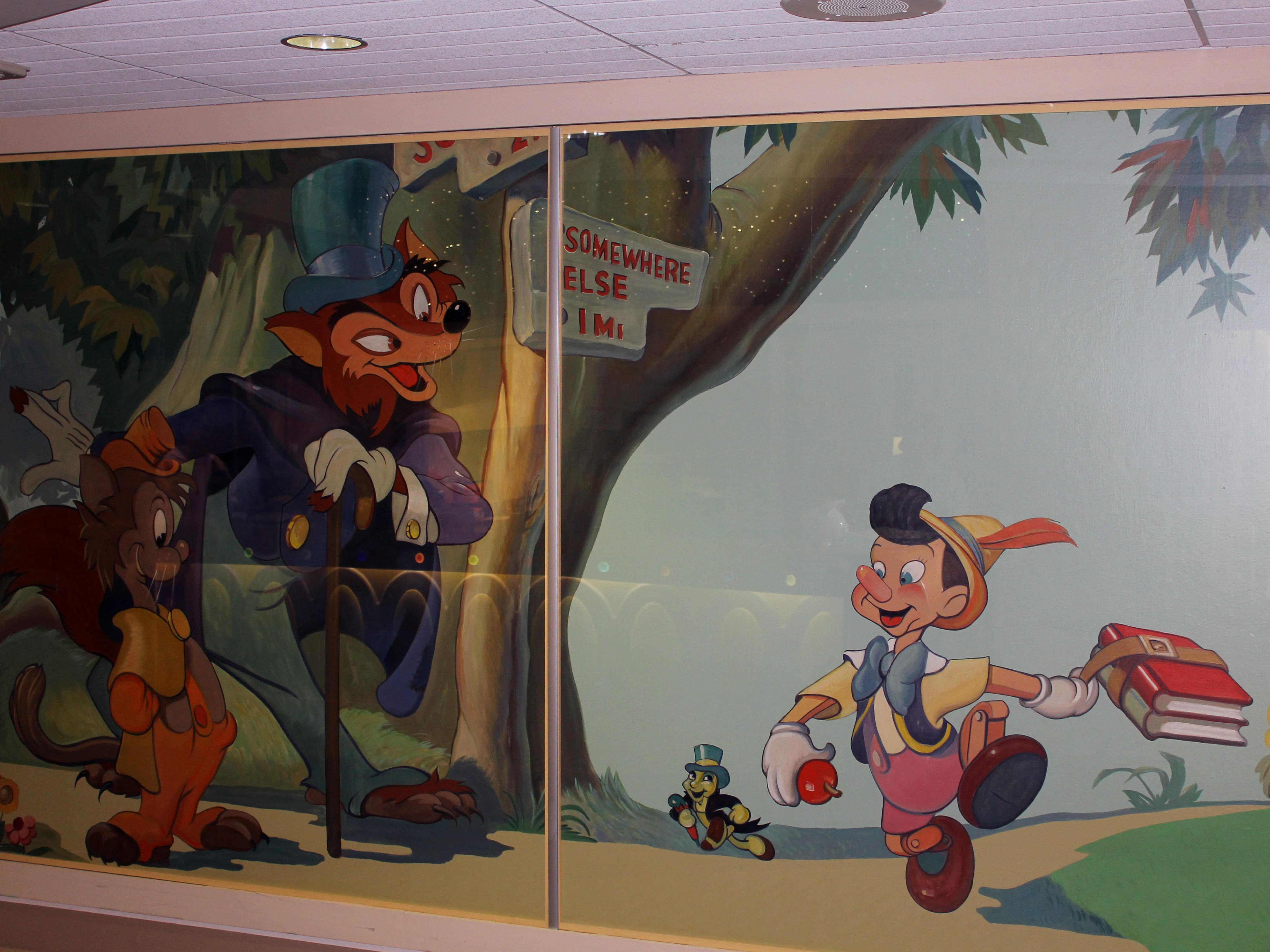 Pinocchio is led astray in this Disney Mural