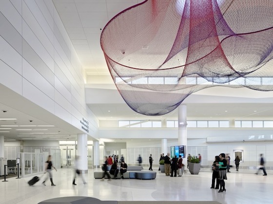 The only U.S. airport with an accredited museum program, San Francisco International Airport (SFO) has a growing collection of permanent public art pieces.  Among the selection is "Every Beating Second" by Janet Echelman, and twenty galleries offering a rotating schedule of art, history, science and cultural exhibitions.